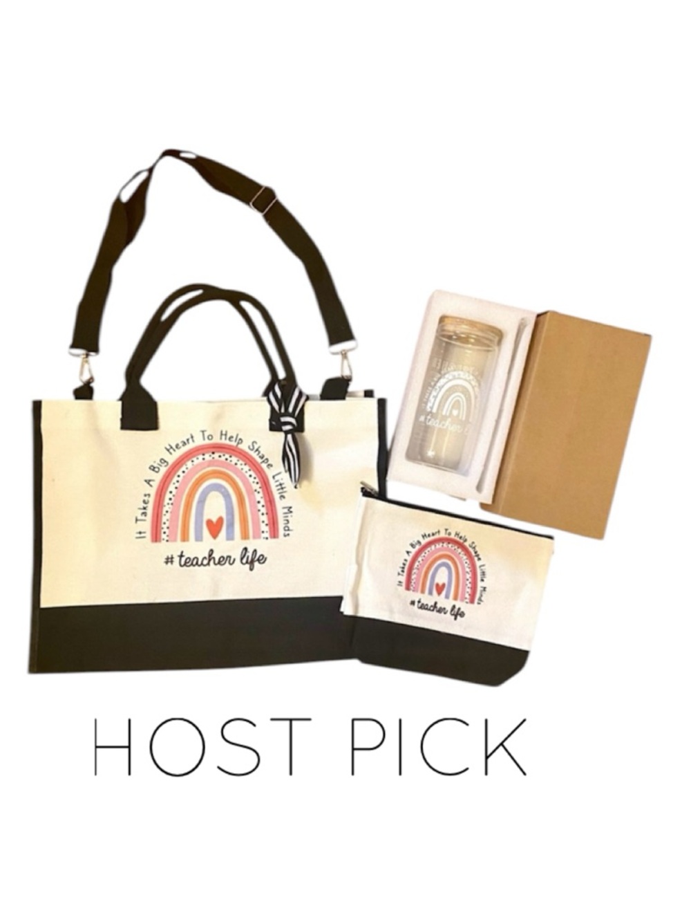 🎉#TEACHER LIFE teacher tote & tumbler 3-pc gift set
